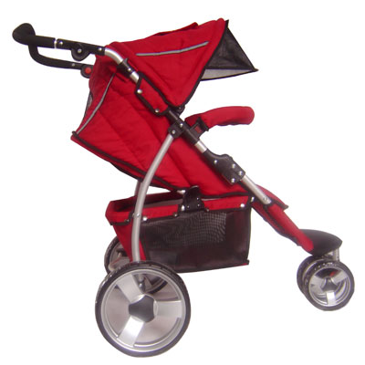 the side of swivel wheel jogging stroller